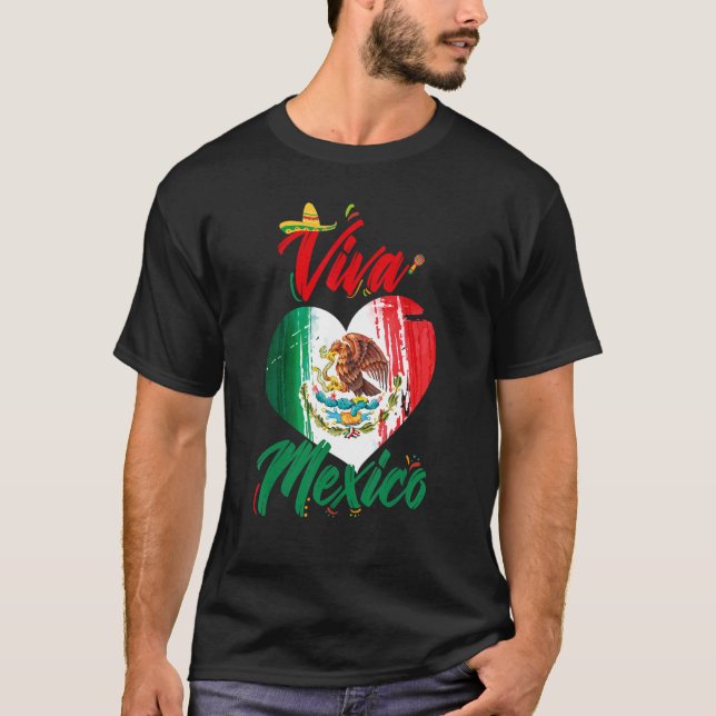 Mexiko Pride Independence day 2022 Mexikanska Flag T Shirt (Framsida)