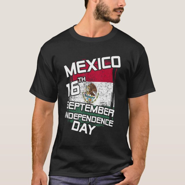 Mexiko Pride Independence day 2022 Mexikos Flagga  T Shirt (Framsida)