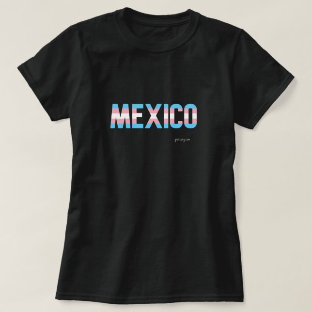Mexiko Pride Transgender Flagga T Shirt (Design framsida)