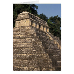 Mexiko, provinsen Chiapas, Palenque. Tempel 2 Hälsningskort