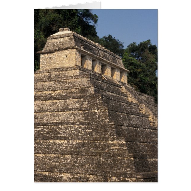 Mexiko, provinsen Chiapas, Palenque. Tempel 2 Hälsningskort (Framsidan)