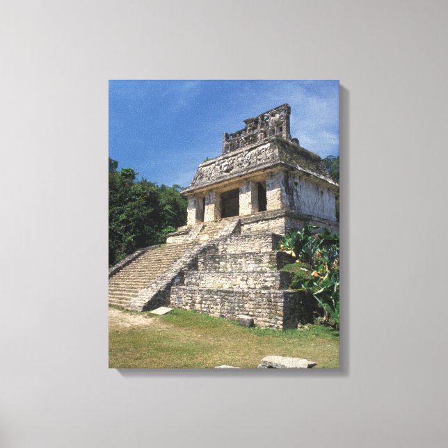 Mexiko, provinsen Chiapas, Palenque. Tempel av Canvastryck (Framsida)