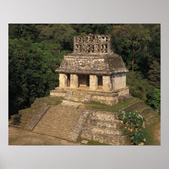 Mexiko, provinsen Chiapas, Palenque, tempel Poster (Framsidan)