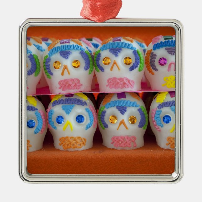 Mexiko, provinsen Oaxaca, Oaxaca, marknaden Abasto Julgransprydnad Metall (Framsidan)