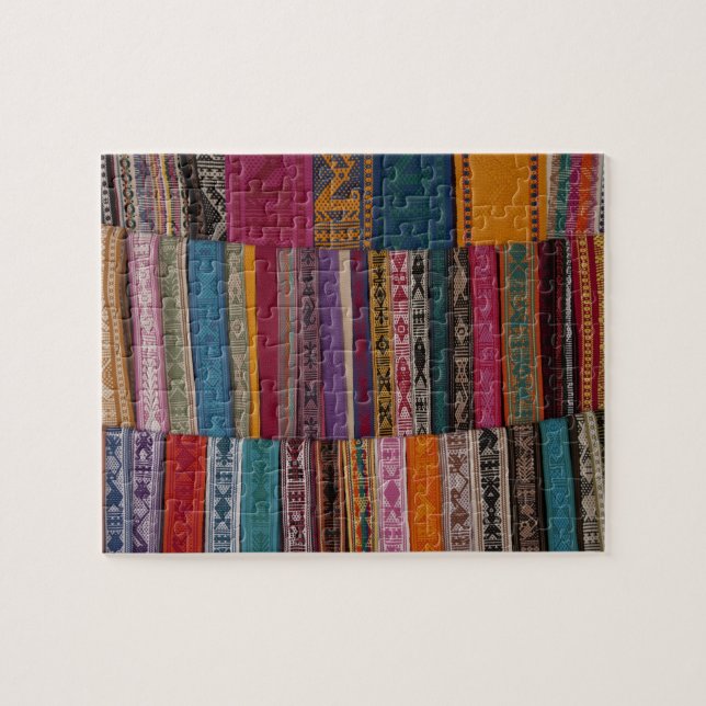 Mexiko, provinsen Oaxaca, Oaxaca, vävda bälte på Pussel (Horisontell)