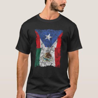 Mexiko Puerto Rico Flagga Mexican Puerto Ricans T  Shirt