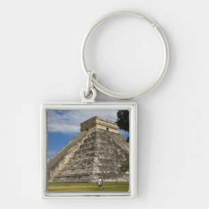 Mexiko, Quintana Roo, nära Cancun, Chichen 6 Fyrkantig Silverfärgad Nyckelring