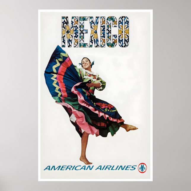 Mexiko Resa Poster Mexikansk Folkdans Konst (Framsidan)
