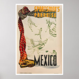 Mexiko Resa Poster Mexikansk Konst Sportsman's