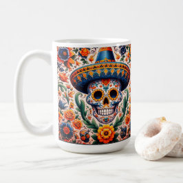Mexiko | Resa Vintage Retro Candy Skull Kaffemugg