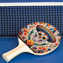 Mexiko | Resa Vintage Retro Sugar Skull Pingisracket