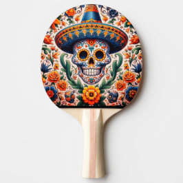 Mexiko | Resa Vintage Retro Sugar Skull Pingisracket