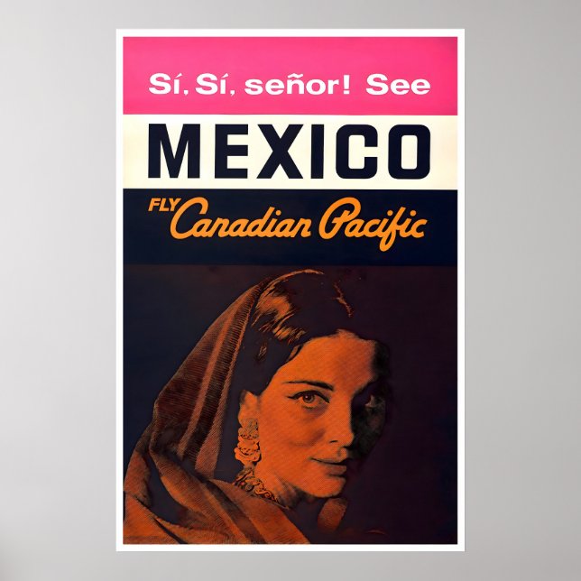 Mexiko Resaaffisch Poster Canadian Pacific Art Mex (Framsidan)
