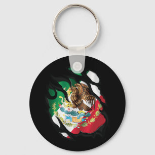 Mexiko Rippad Flagga Nyckelring