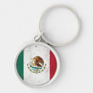 Mexiko Rund Silverfärgad Nyckelring