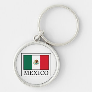 Mexiko Rund Silverfärgad Nyckelring