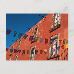 Mexiko, San Miguel de Allende. Färgglada banderoll Vykort