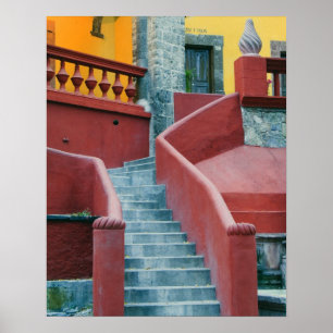 Mexiko, San Miguel de Allende, Färgrik Poster