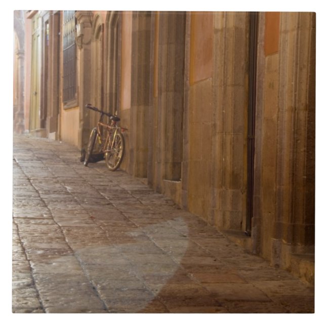 Mexiko, San Miguel de Allende, Sidepromenad med Kakelplatta (Framsidan)