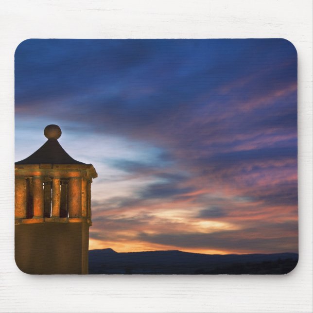 Mexiko, San Miguel de Allende. Solnedgång över Musmatta (Framsidan)