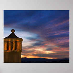Mexiko, San Miguel de Allende. Solnedgång över Poster