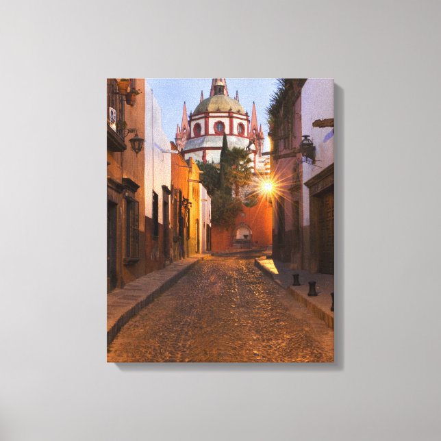 Mexiko, San Miguel de Allende. Tidig morgon Canvastryck (Framsida)