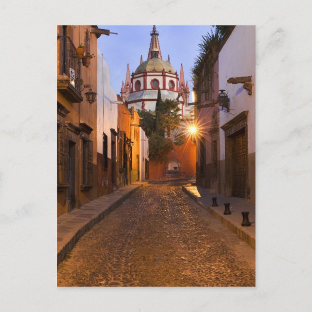 Mexiko, San Miguel de Allende. Tidig morgon Vykort (Framsida)