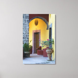 Mexiko, San Miguel de Allende, valvformad ingång Canvastryck
