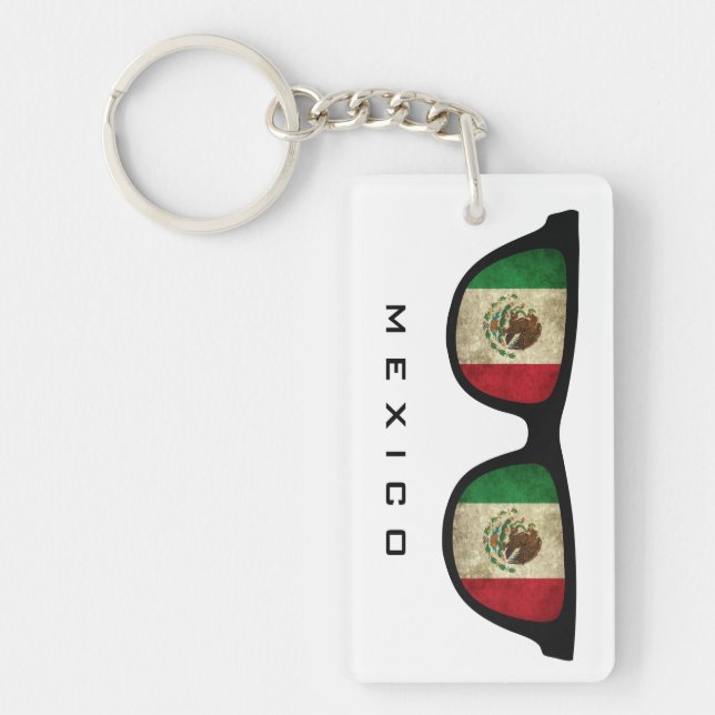 Mexiko Shades anpassningsbar text & färg nyckelrin (Framsidan)