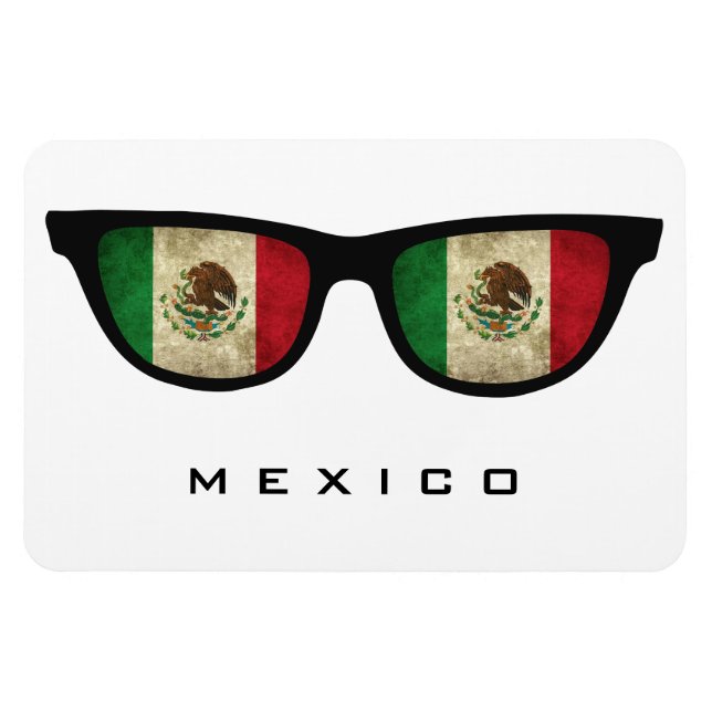 Mexiko Shades anpassningsbar text och färg magnet (Horisontell)