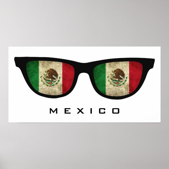 Mexiko Shades anpassningsbar text och färg poster (Framsidan)