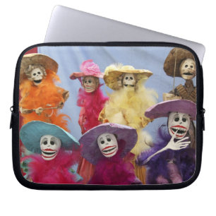 Mexiko. Skelettala Catrinas, firande figurer Laptop Fodral