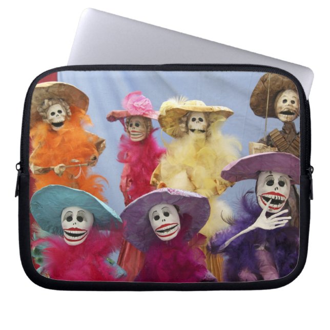 Mexiko. Skelettala Catrinas, firande figurer Laptop Fodral (Framsidan)