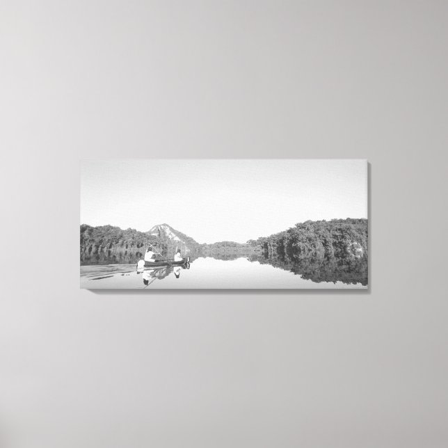 Mexiko, skogsvaktare med sin son, CONANP-parkpatru Canvastryck (Framsida)