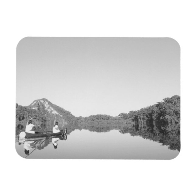 Mexiko, skogsvaktare med sin son, CONANP-parkpatru Magnet (Horisontell)