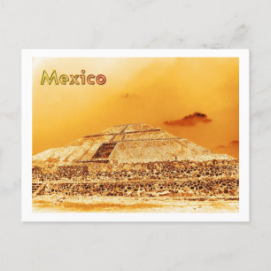 Mexiko Sol Pyramid Vykort
