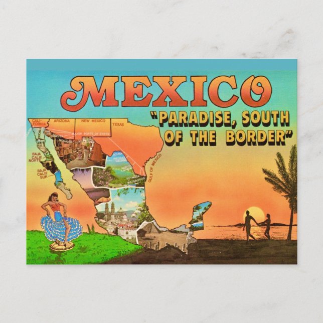 Mexiko Solnedgång Postkort Vykort (Framsida)