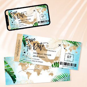 Mexiko Spara datum Boarding Pass Världskarta Inbju Inbjudningar