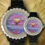 Mexiko Sunset 0909 Armbandsur<br><div class="desc">Måla "Mexico Sunset 0909" Samling Anpassa på produktsidan eller klicka på knappen "Anpassa" om du vill ha fler designalternativ. Designen skapades från min målning "Mexico Sunset 0909" som fångade en av många vackra solnedgångar på Banderas Bay i Puerto Vallarta,  Mexiko. Matchande produkter finns i den här samlingen.</div>