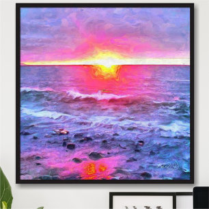 Mexiko Sunset 0909 Art Print Poster