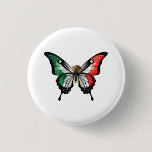 Mexiko Swallowtail Butterfly Flagga Knapp