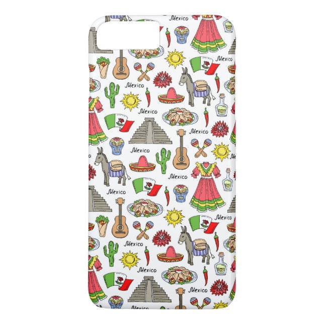 Mexiko| Symboler Mönster Case-Mate iPhone Skal (Baksida)