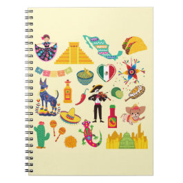 Mexiko Symbols Anteckningsbok