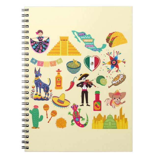 Mexiko Symbols Anteckningsbok (Framsidan)
