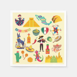 Mexiko Symbols Pappersservett