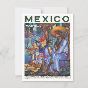 Mexiko Travel Poster Stil Retro Inspired Vykort