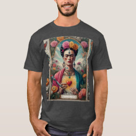 Mexiko Travel Vintage Sugar Skull och Frida Kahlo T Shirt