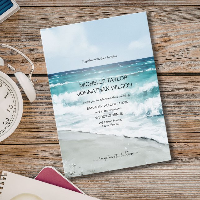Mexiko Tropisk Strand Destination Bröllop Inbjudningar (Mexico Tropical Beach Destination Wedding Invitation)