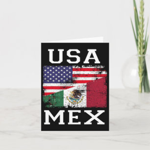 Mexiko USA Flagga Patriot Mexikansk Flagga Amerika Kort