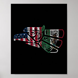 Mexiko USA:s Flagga Patriot Mexikanska Flagga Amer Poster
